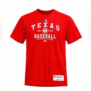 Majestic Authentic Collection Texas Rangers Men’s MLB Tshirt Sz S Baseball
